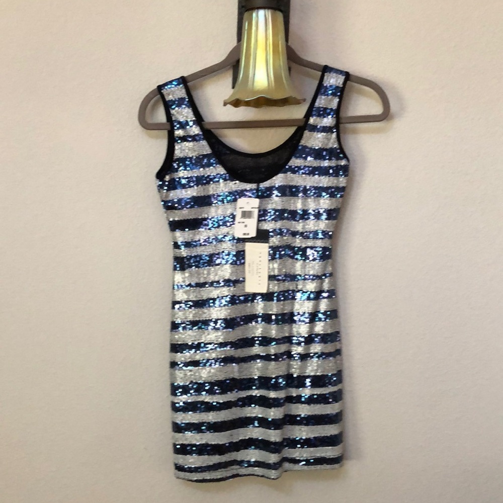 Sanctuary navy &  silver top or short mini
